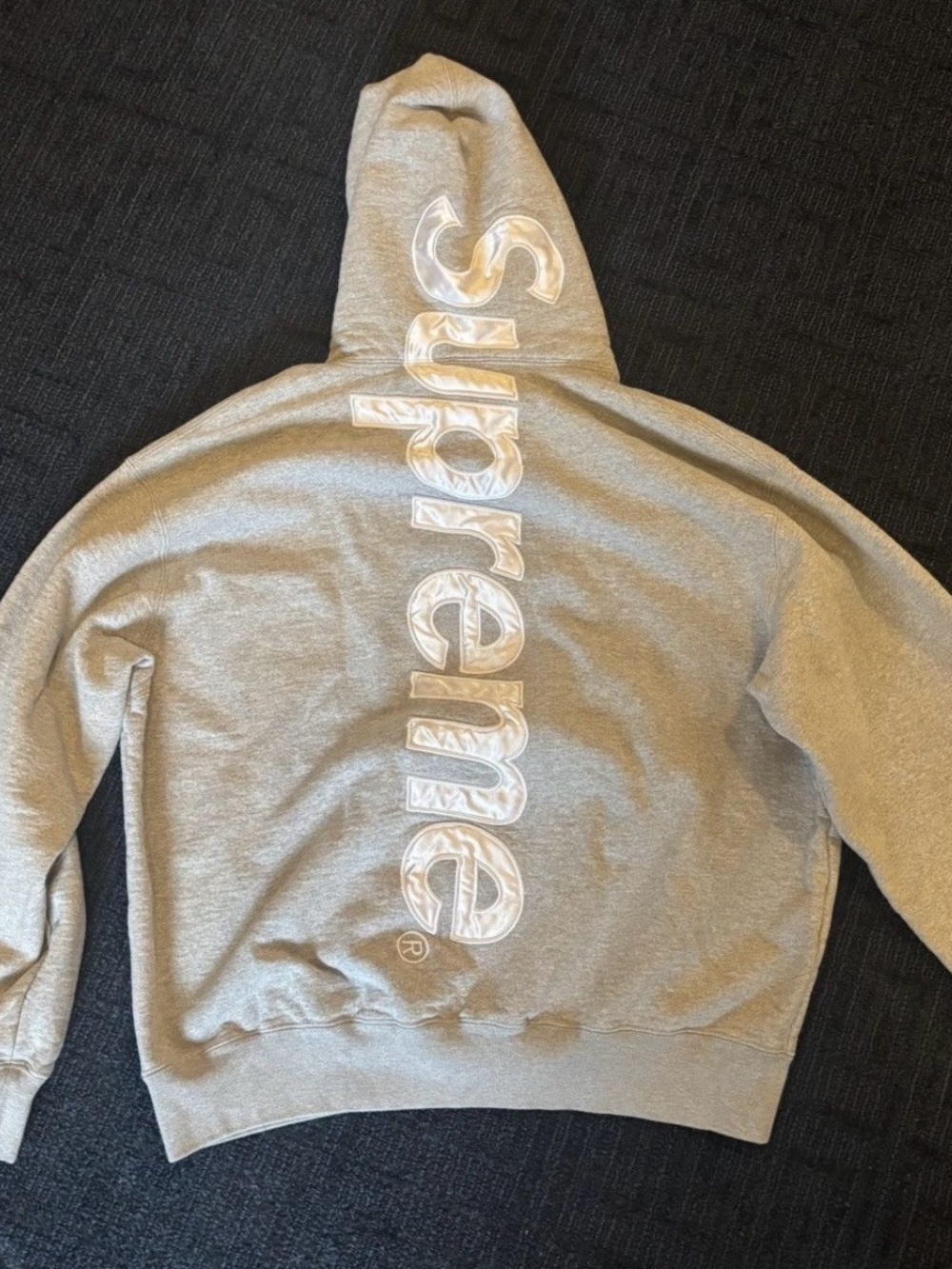 Supreme Satin Applique Hooded Sweat-shirt